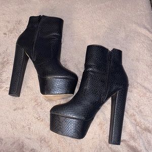 Fashion Nova heeled ankle booties
